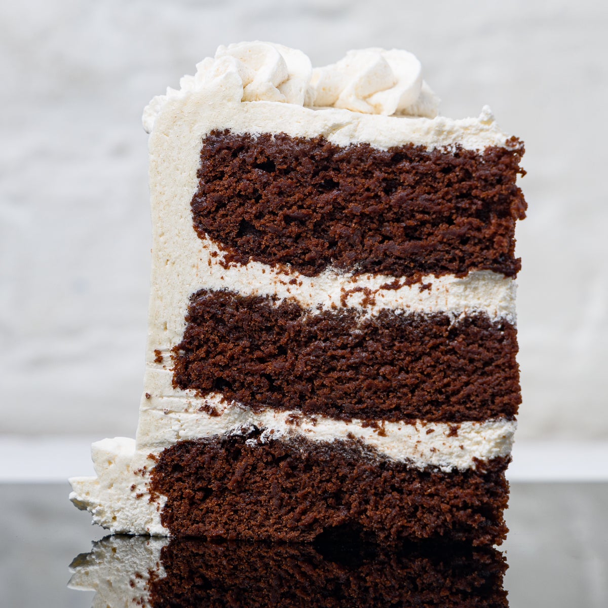 Vegan Chocolate Cake with Vegan Vanilla Ermine Frosting