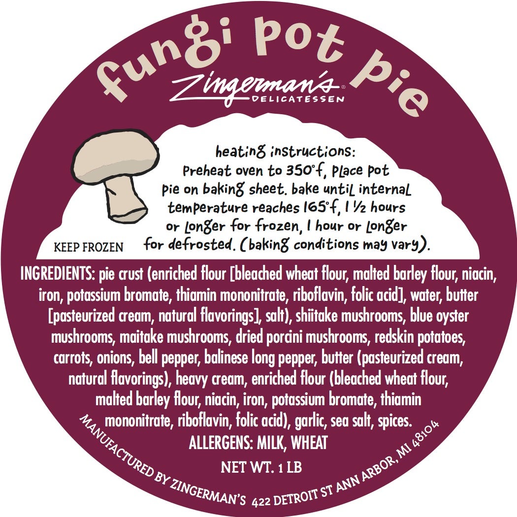 Zingerman's Deli Fungi Pot Pie Zingerman's Deli Specialty Foods